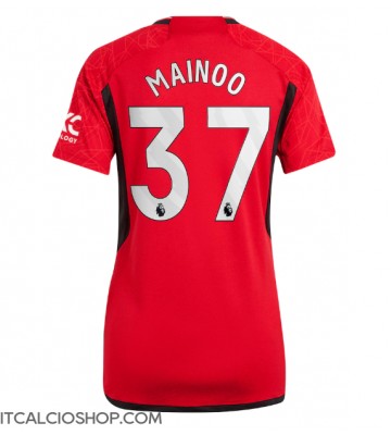 Manchester United Kobbie Mainoo #37 Prima Maglia Femmina 2023-24 Manica Corta